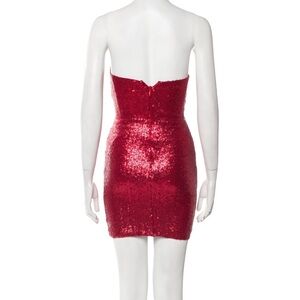 Red Sequin Strapless Mini Dress - Nookie